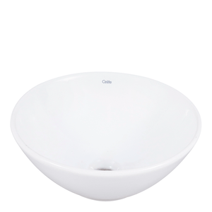 Cuba de Apoio Redonda para Banheiro Basic R1 35x35cm Branca Celite - 95183