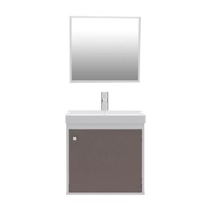 Conjunto Gabinete de Banheiro Canis 40cm Branco Gianduia Cerocha - 104091