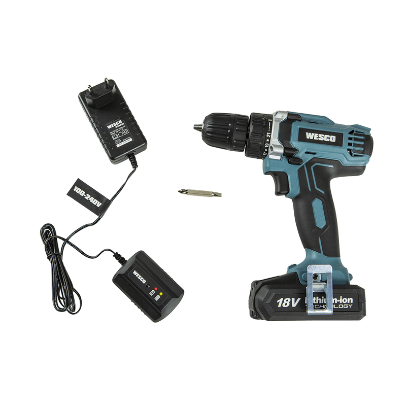 Parafusadeira/Furadeira WS2972 18V 10MM Wesco - Village Home Center