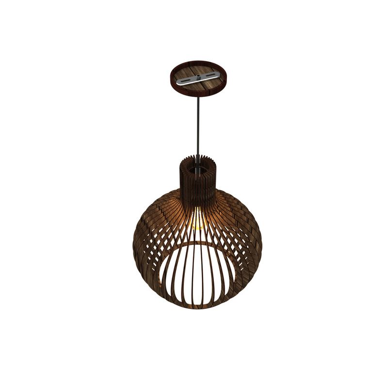 ベース PP Pendente Belamax Médio Nogueira Canaã Decora - Village Home Center