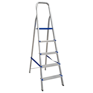Escada Doméstica de Alumínio 5 Degraus Real Escadas - 95128