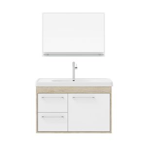 Conjunto Gabinete para Banheiro Procion 60cm Berlin/Branco Cerocha - 107294