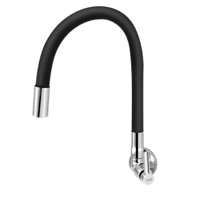 Torneira Cozinha Parede Gourmet Realce 3159 1/4 de Volta Preto Forusi - 108704