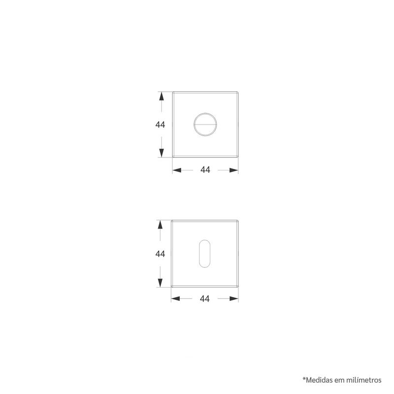 ★ Fechadura 813/35 Roseta Quadrada 1 Interna Oxidado E-Coat - LOJA STAM